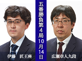 第74期王座戦五番勝負第4局　伊藤　匠王座　対　広瀬章人九段